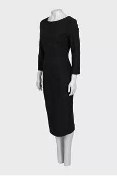 Fitted black dress with tag
