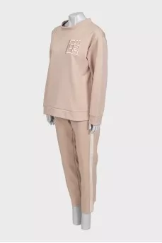 Beige tracksuit with tag