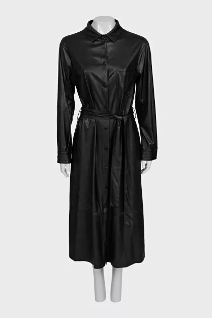 Black dress with a belt