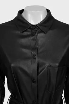 Black dress with a belt