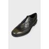 Men's khaki leather shoes