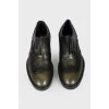 Men's khaki leather shoes