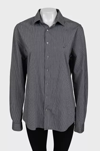 Black striped shirt