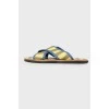 Men's striped sliders