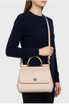 Sicily bag in beige leather