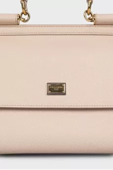 Sicily bag in beige leather