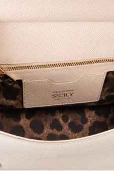 Sicily bag in beige leather