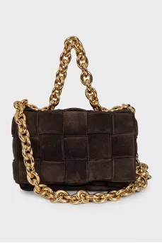 Brown suede Cassette bag