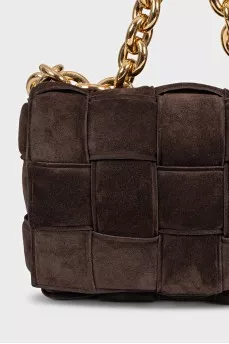 Brown suede Cassette bag