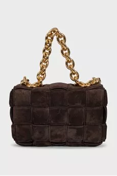 Brown suede Cassette bag