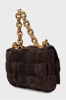 Brown suede Cassette bag