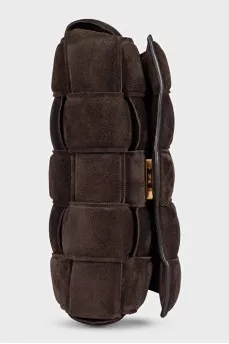 Brown suede Cassette bag