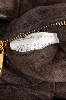 Brown suede Cassette bag