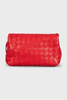 Red bag with leather weave