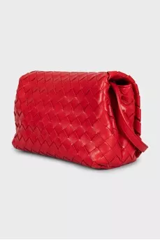 Red bag with leather weave