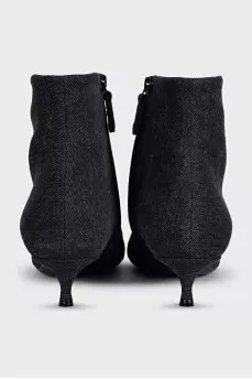 Джинсовые ботильоны на kitten heel
