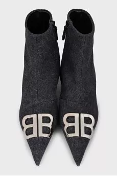 Джинсовые ботильоны на kitten heel