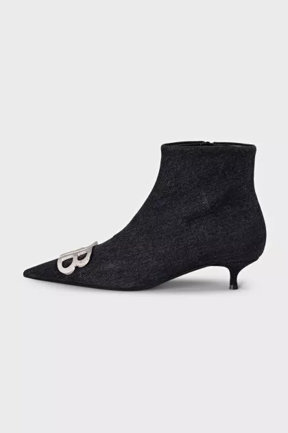 Джинсовые ботильоны на kitten heel