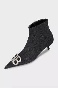 Джинсовые ботильоны на kitten heel