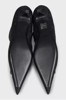 Джинсовые ботильоны на kitten heel