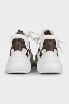 White sneakers with Archlight print