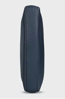 Men's blue leather briefcase