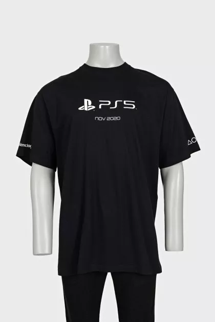 Men's oversized T-shirt with lettering