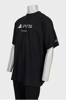 Men's oversized T-shirt with lettering