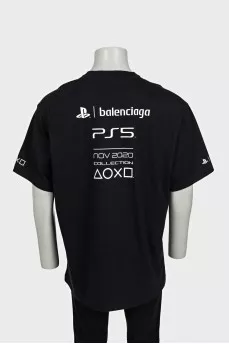 Men's oversized T-shirt with lettering