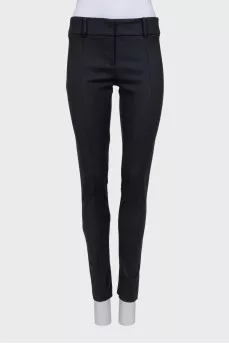 Black tapered trousers