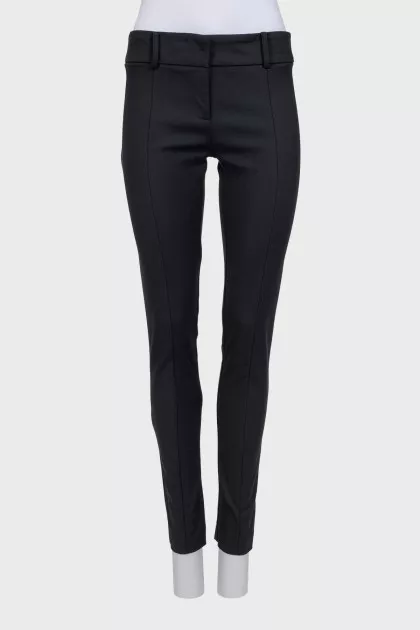 Black tapered trousers