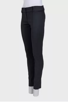 Black tapered trousers