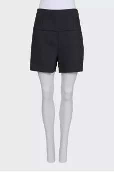 High-waisted straight shorts