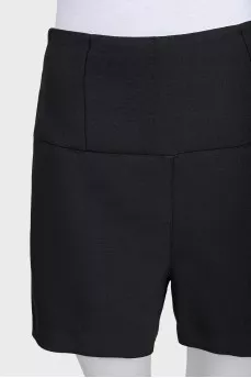 High-waisted straight shorts