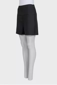 High-waisted straight shorts