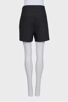High-waisted straight shorts