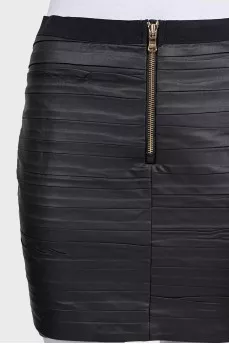 Mini skirt with a zipper and pleats