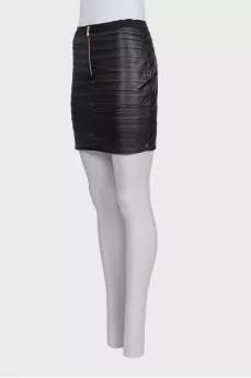 Mini skirt with a zipper and pleats