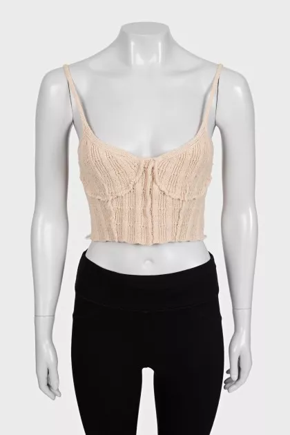 Beige knitted top