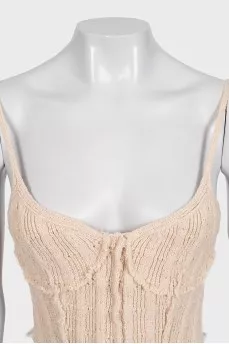 Beige knitted top