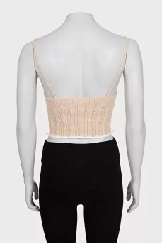 Beige knitted top