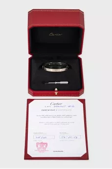 Love white gold bracelet with diamonds