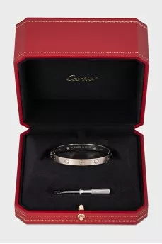 Love white gold bracelet with diamonds