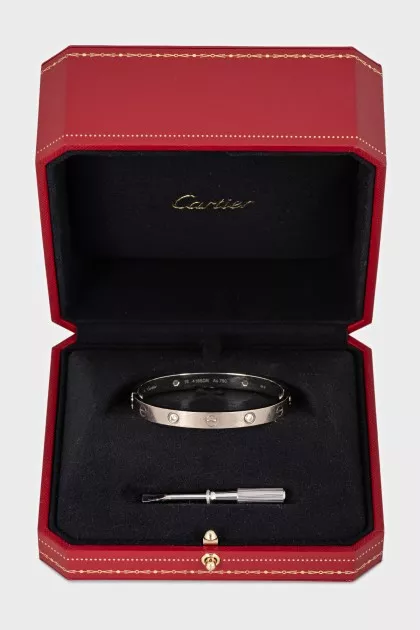 Love white gold bracelet with diamonds