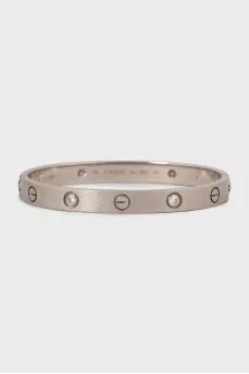 Love white gold bracelet with diamonds