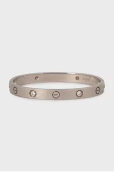 Love white gold bracelet with diamonds