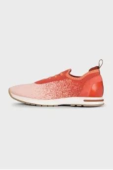 Pink textile sneakers