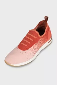 Pink textile sneakers