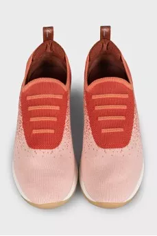 Pink textile sneakers
