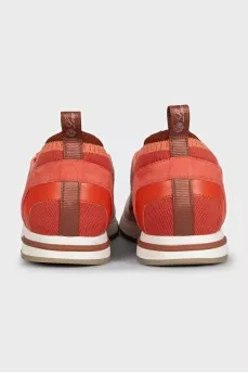Pink textile sneakers